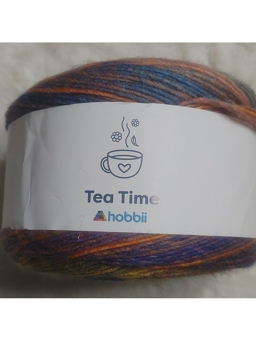 Hobbii tea time ball unused color 9 lot 3 (200g, 634 yds)